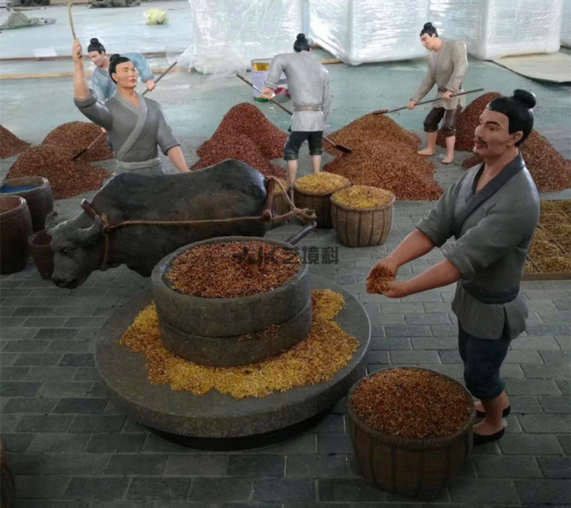 古代稻谷粘膜場景